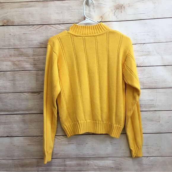 VINTAGE LIZWEAR CROPPED SWEATER IN MUSTARD YELLOW - Picture 5 of 5